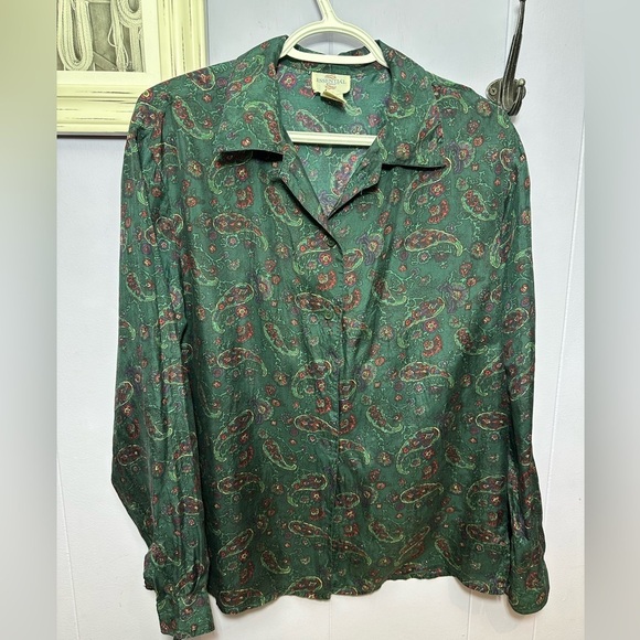 Silk paisley print blouse - Picture 1 of 5